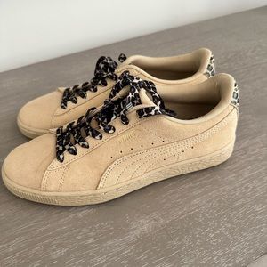 Women’s Puma Shoes - 7 cheetah print and beige